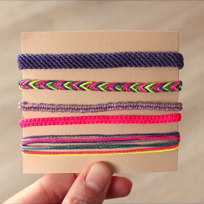 Ensemble de bracelets de fête néon