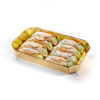 CANNOLI SICILIANOS GOURMET CON CREMA DE PISTACHO 200g