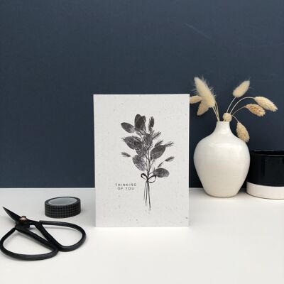 Thinking of you botanical print Greeting Card