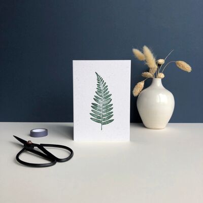 Fern plant print greeting card