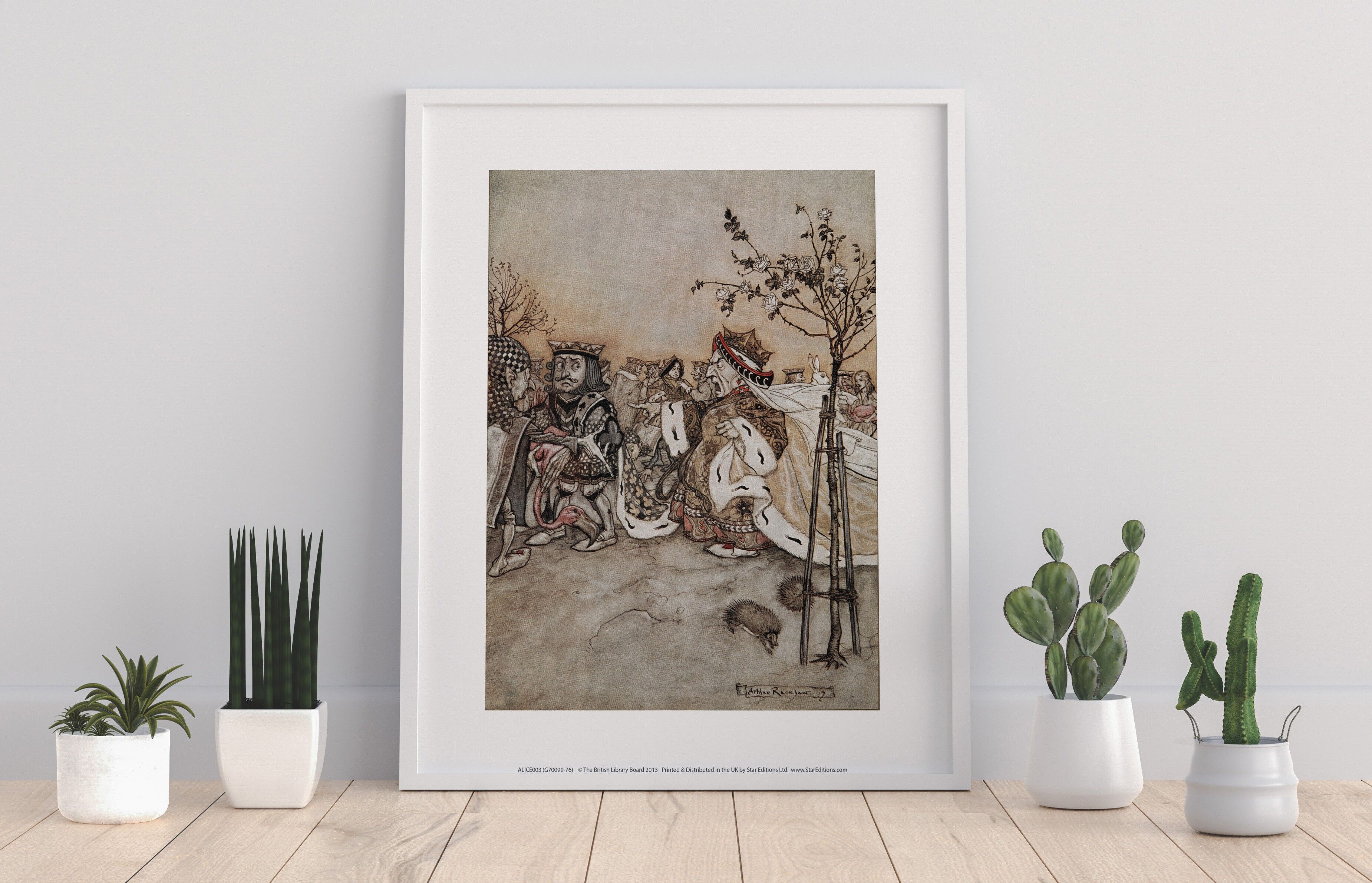 Alice nel paese delle meraviglie - Croquet Match - Stampa artistica premium 11 x 14".