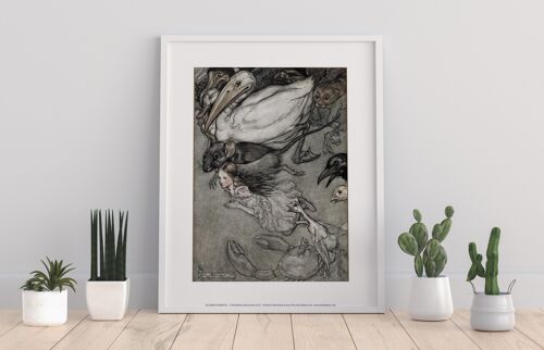 Alice In Wonderland - Swimming With Animals - 11X14” Premium Art Print