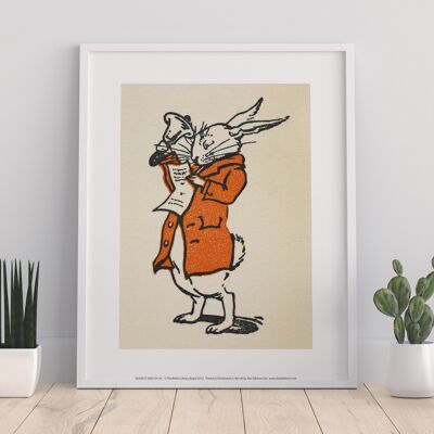 Alicia en el país de las maravillas - Conejo blanco - 11X14" Impresión de arte premium