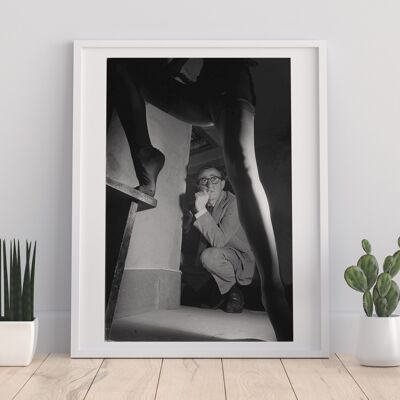 Black And White Photograph - Woman - 11X14” Premium Art Print