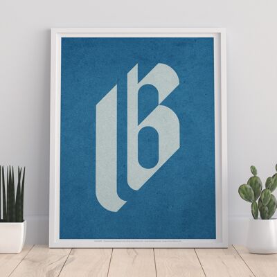 Buchstabe B Alphabet – 11 x 14 Zoll Premium-Kunstdruck