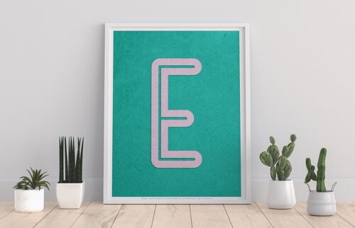 Letter E Alphabet - 11X14” Premium Art Print