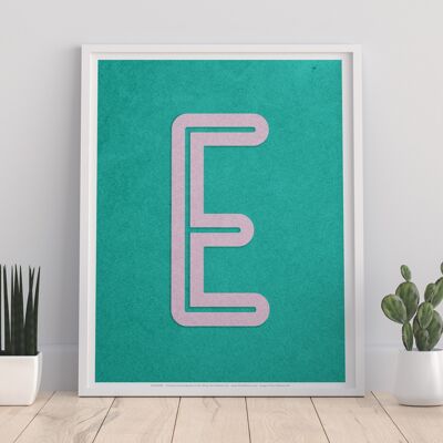 Lettera E alfabeto - 11 x 14" stampa d'arte premium