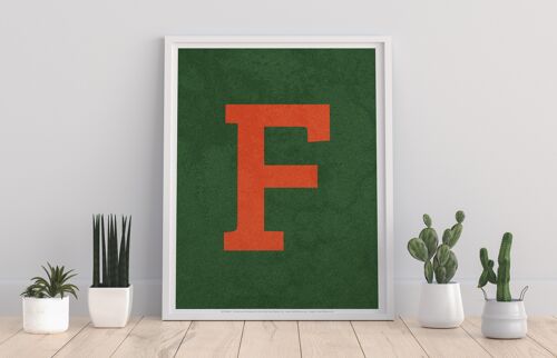 Letter F Alphabet - 11X14” Premium Art Print