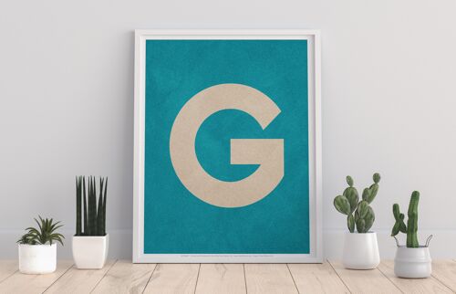 Letter G Alphabet - 11X14” Premium Art Print