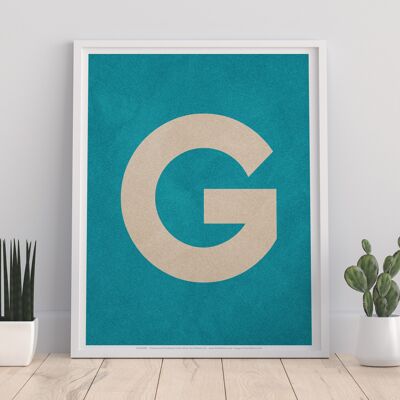 Alfabeto de la letra G - Impresión de arte premium de 11X14 ”
