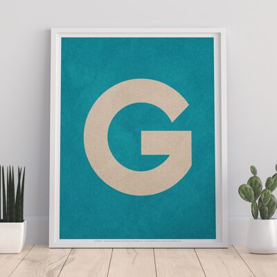 Letter G Alphabet - 11X14” Premium Art Print