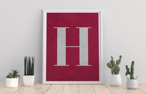 Letter H Alphabet - 11X14” Premium Art Print
