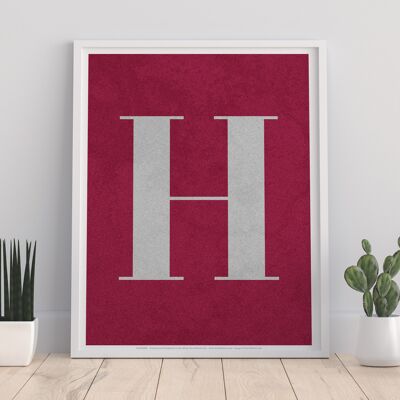 Buchstabe H Alphabet – 11 x 14 Zoll Premium-Kunstdruck