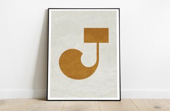 Lettre J Alphabet - 11X14" Premium Art Print 2