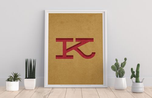 Letter K Alphabet - 11X14” Premium Art Print