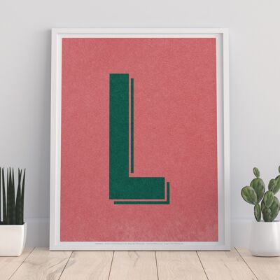 Letra L Alfabeto - 11X14" Impresión de arte premium