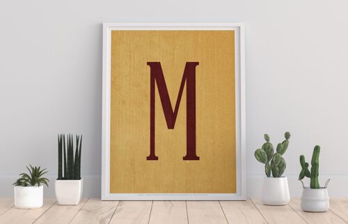 Letter M Alphabet - 11X14” Premium Art Print