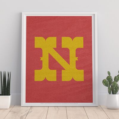 Lettre N Alphabet - 11X14" Premium Art Print
