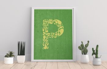 Lettre P Alphabet - 11X14" Premium Art Print 1