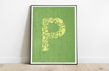 Lettre P Alphabet - 11X14" Premium Art Print 2