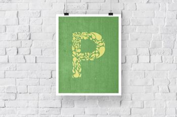 Lettre P Alphabet - 11X14" Premium Art Print 3