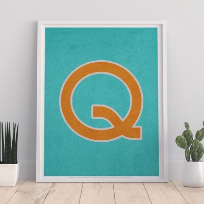 Lettre Q Alphabet - 11X14" Premium Art Print