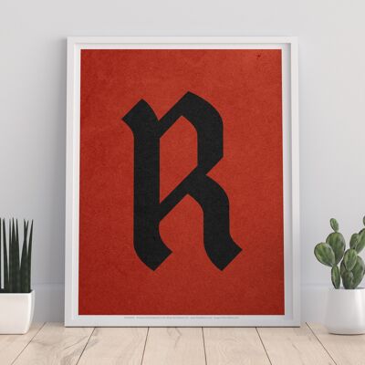 Buchstabe R Alphabet – 11 x 14 Zoll Premium-Kunstdruck