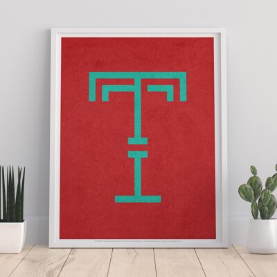 Buchstabe T Alphabet – 11 x 14 Zoll Premium-Kunstdruck