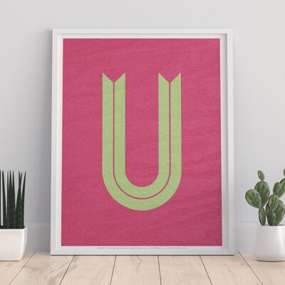 Letter U Alphabet - 11X14” Premium Art Print