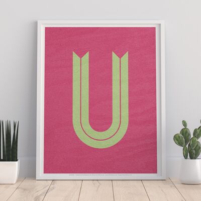 Letter U Alphabet - 11X14” Premium Art Print