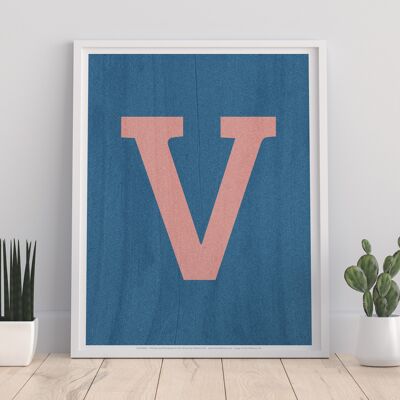 Alfabeto de la letra V - Impresión de arte premium de 11X14 ”