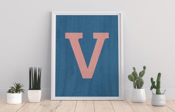 Lettre V Alphabet - 11X14" Premium Art Print 1