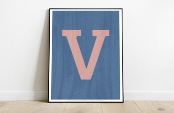 Lettre V Alphabet - 11X14" Premium Art Print 2