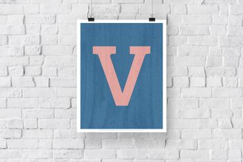 Lettre V Alphabet - 11X14" Premium Art Print 3