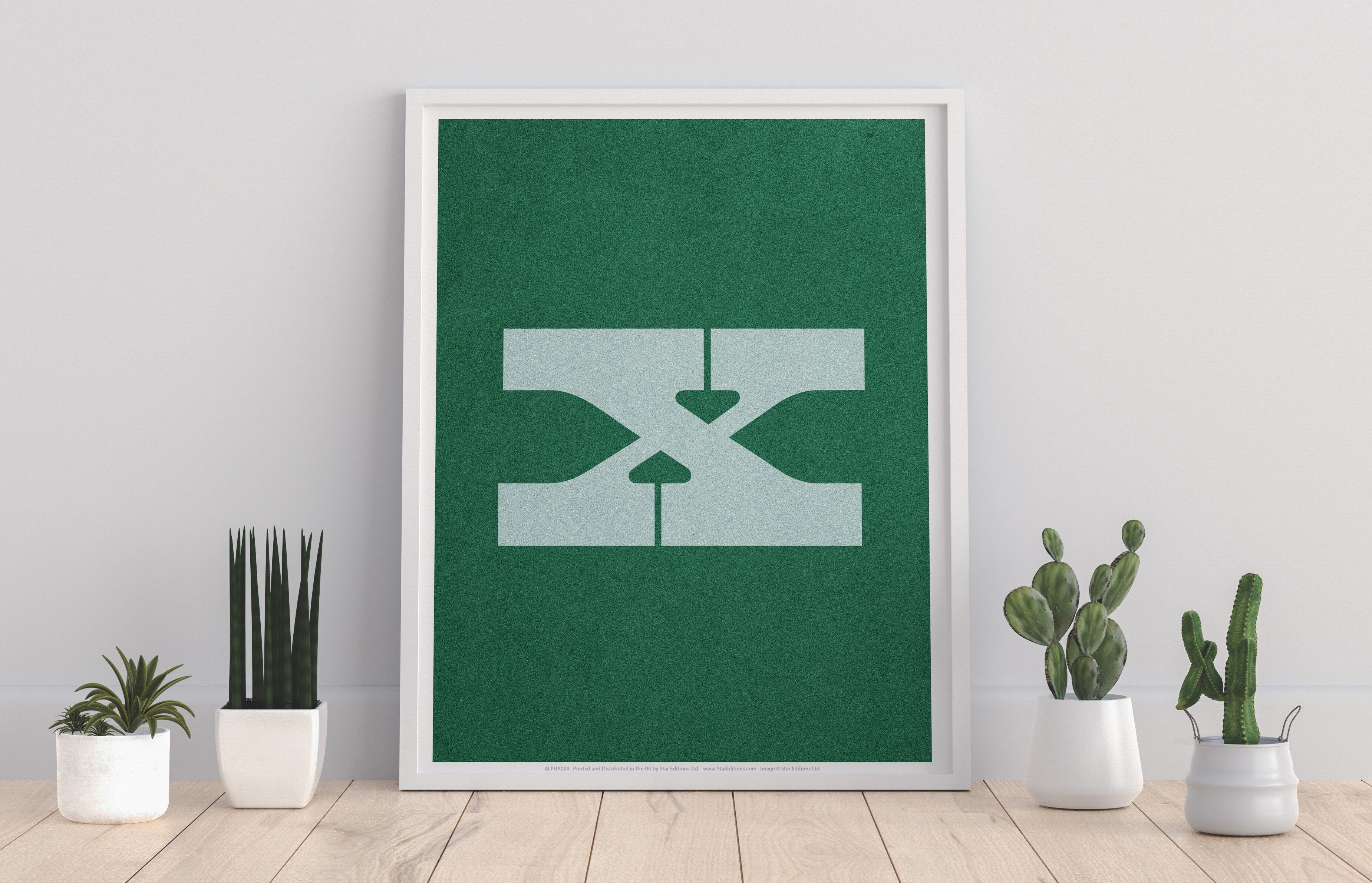 Alfabeto lettera X - Stampa artistica premium 11 x 14".