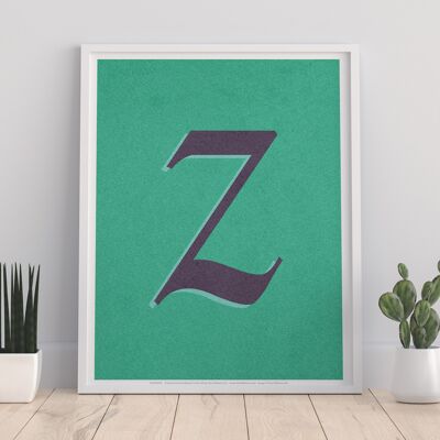 Alfabeto de la letra Z - Impresión de arte premium de 11X14"