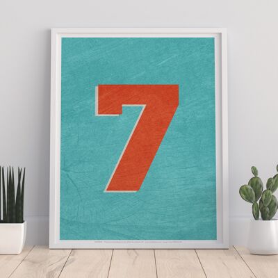 Number 7 - 11X14” Premium Art Print - 1