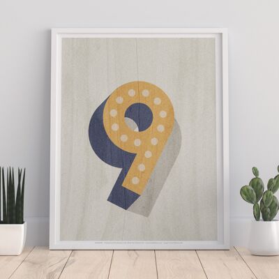 Number 9 - 11X14” Premium Art Print