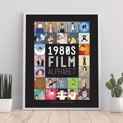 Alfabeto de película de los años 80 - Impresión de arte premium de 11X14"