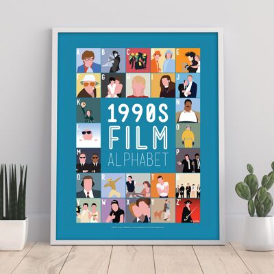1990er Filmalphabet – 11 x 14 Zoll Premium-Kunstdruck