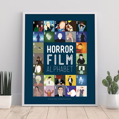Alfabeto de película de terror - Impresión de arte premium de 11X14"