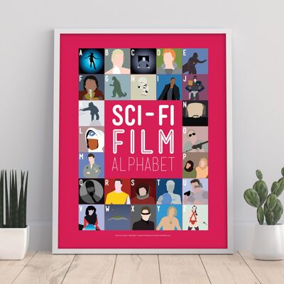 Alfabeto de película de ciencia ficción - Impresión de arte premium de 11X14"