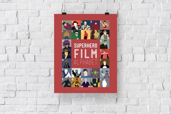 Alphabet de films de super-héros - Impression d'art premium 11 x 14 po 3