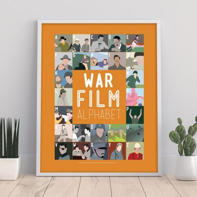 Kriegsfilm-Alphabet – 11 x 14 Zoll Premium-Kunstdruck