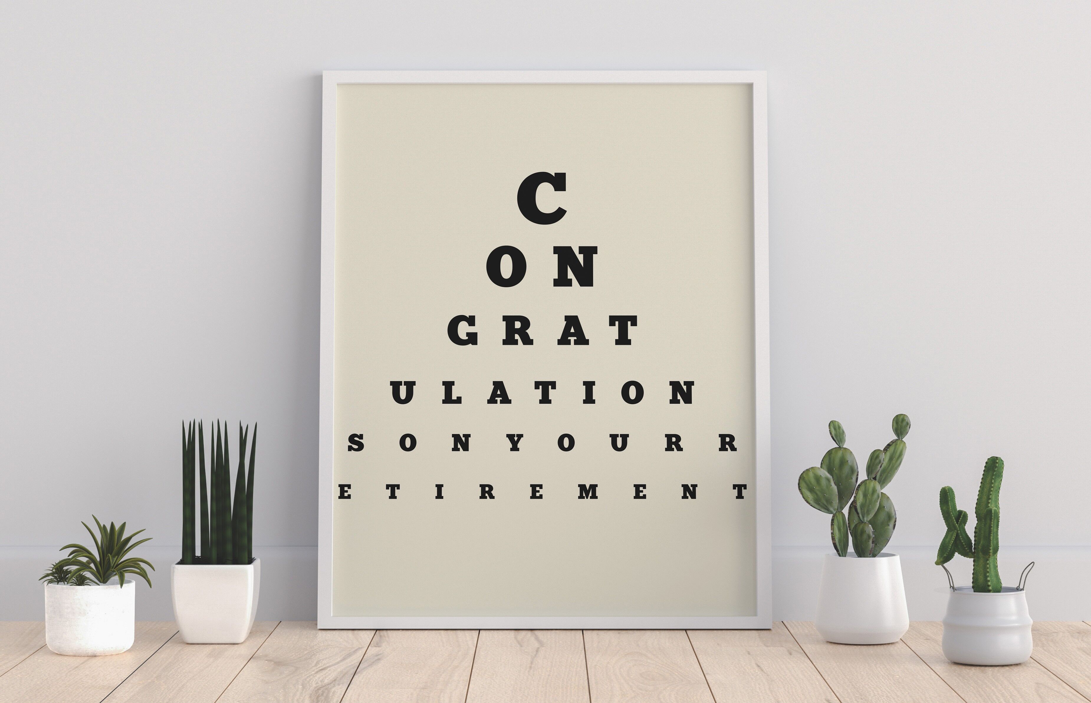Eye Test - Congratulations - Retirement - 11X14” Premium Art Print