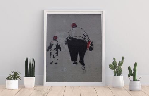 Graffiti Art - Little And Large - 11X14” Premium Art Print