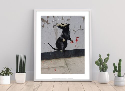 Graffiti Art - Paw Print - 11X14” Premium Art Print