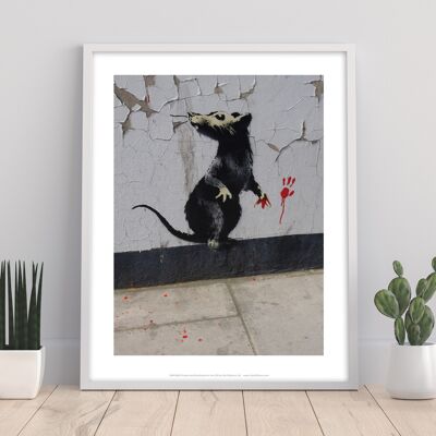 Graffiti Art - Paw Print - 11X14” Premium Art Print