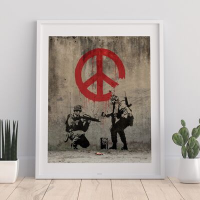 Graffiti Art - Peace Sign - 11X14” Premium Art Print