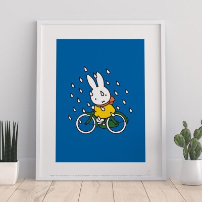Miffy - Biking In The Snow - 11X14” Premium Art Print